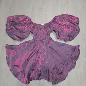 duo-chromatic flowy Altar'd State dress (red/purple)